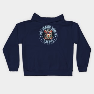 Cardiff, 100% original made in Cardiff, Cardiff supporter Kids Hoodie